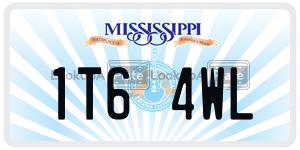 1T64WL  license plate in MS