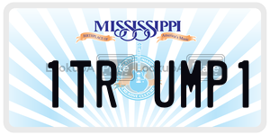 1TRUMP1  license plate in MS