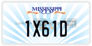 1X61D  license plate in MS
