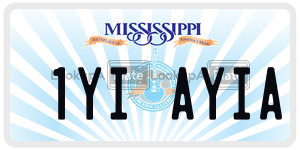 1YIAYIA  license plate in MS