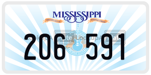 206591  license plate in MS