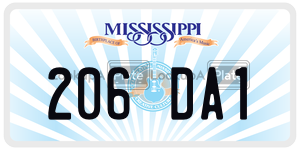 206DA1  license plate in MS