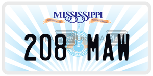 208MAW  license plate in MS