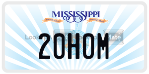 20H0M  license plate in MS
