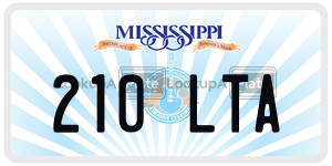 210LTA  license plate in MS