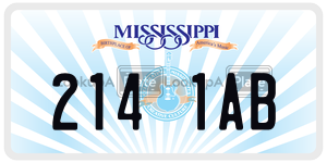 2141AB  license plate in MS