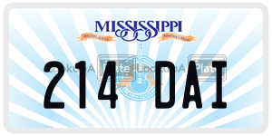 214DAI  license plate in MS