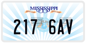 2176AV  license plate in MS