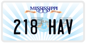 218HAV  license plate in MS