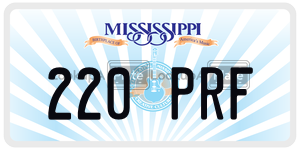 220PRF  license plate in MS