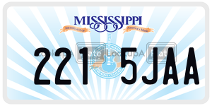 2215JAA  license plate in MS