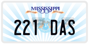 221DAS  license plate in MS