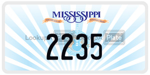2235 license plate in Mississippi