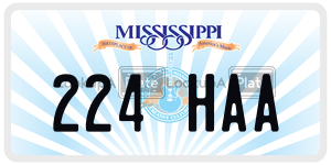 224HAA  license plate in MS