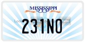 231NO  license plate in MS