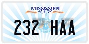 232HAA  license plate in MS