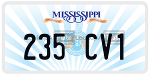 235CV1  license plate in MS