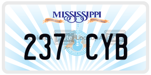 237CYB  license plate in MS