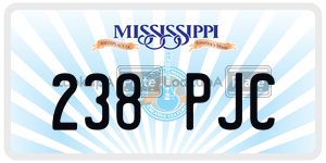 238PJC  license plate in MS