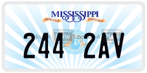 2442AV  license plate in MS