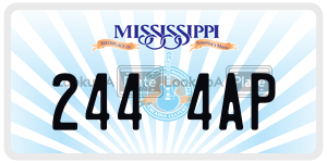 2444AP  license plate in MS