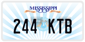 244KTB  license plate in MS