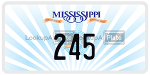 245  license plate in MS