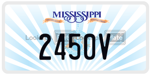 2450V  license plate in MS