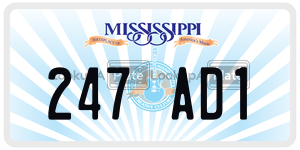 247AD1  license plate in MS