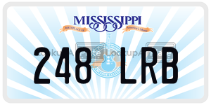 248LRB  license plate in MS