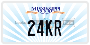 24KR  license plate in MS