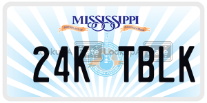 24KTBLK  license plate in MS