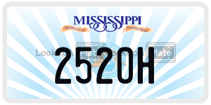 252OH  license plate in MS