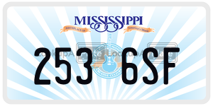 2536SF  license plate in MS