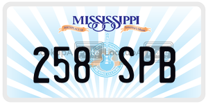 258SPB  license plate in MS