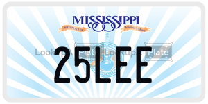 25LEE  license plate in MS