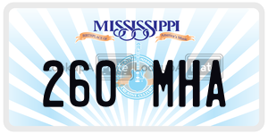 260MHA  license plate in MS