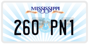 260PN1  license plate in MS