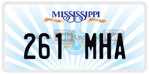 261MHA  license plate in MS