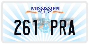 261PRA  license plate in MS