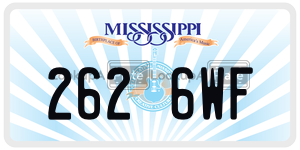 2626WF  license plate in MS