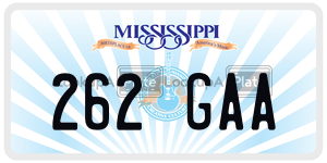 262GAA  license plate in MS