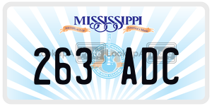 263ADC  license plate in MS