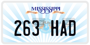 263HAD  license plate in MS