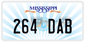 264DAB  license plate in MS