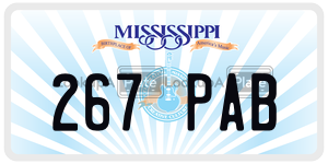 267PAB  license plate in MS