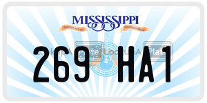 269HA1 license plate in Mississippi