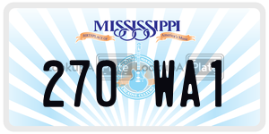 270WA1  license plate in MS