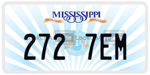 2727EM  license plate in MS