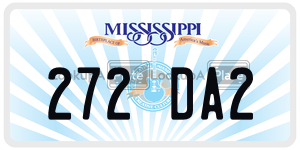 272DA2  license plate in MS